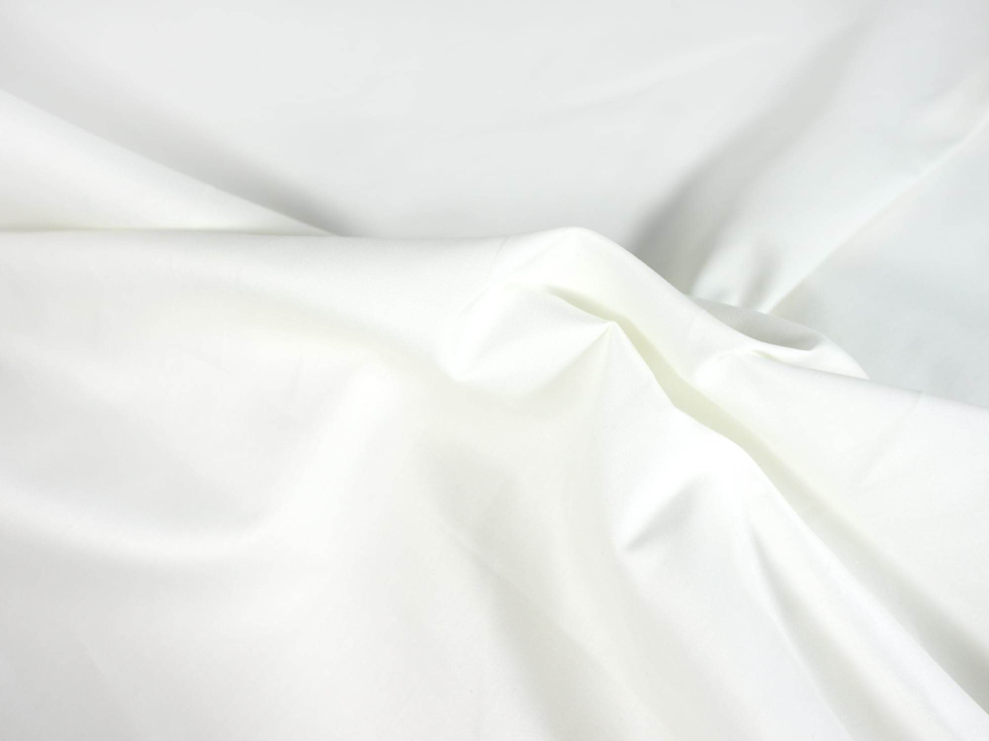Premium 100% Organic Cotton 150cm Wide Fabric, 300 Thread Count Sateen Weave, Pure White Cotton Material by The Metre (by The metre)