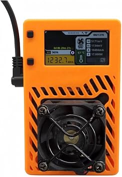 Upgraded Bitcoins Miner Bitaxes 601 SHA256 1.2TH/S BM1370 Chip 18W Low Power Home Solo ASIC Crypto Miner, Orange