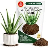 Professional Aloe Plant Soil Mix Large 2.2 Quarts Ready to Use, Premium Potting Soil for Aloe Vera Cactus Succulent Plants, Fast Draining Blend Pinebark Peat Course Sand Indoor Made in USA