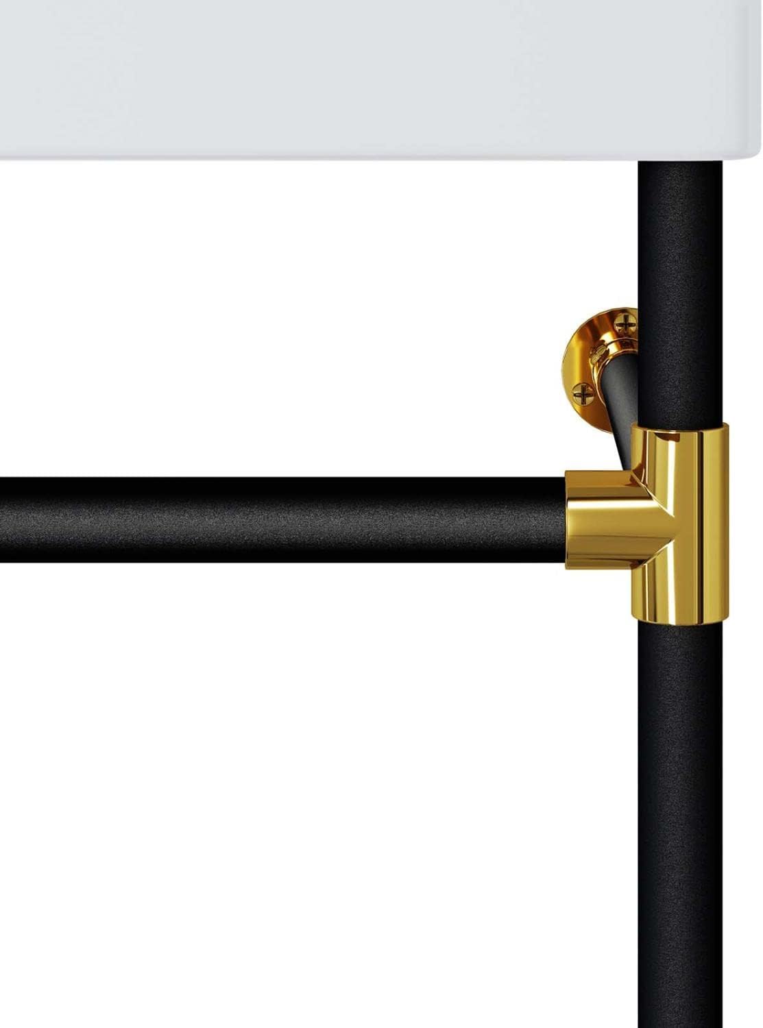 Modway Redeem 24" Wall-Mount Stainless Steel Bathroom Vanity in Black/White