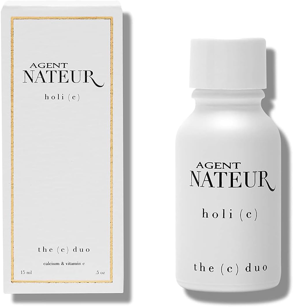 Agent Nateur - holi (c) duo Calcium + Vitamin C | Plump, Protect + Restore Skin | Vegan, Non-Toxic, Clean Skincare (.5 oz | 15ml)
