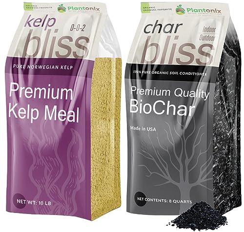 Kelp Bliss (10lbs) + Char Bliss (8 Qts) Fertilizante Orgánico