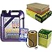 Produktbild QR-PARTS 69363220 Filter Set Inspektionspaket 5 Liter Motoröl Leichtlauf High Tech 5W-40 MANN-FILTER Luftfilter Ölfilter