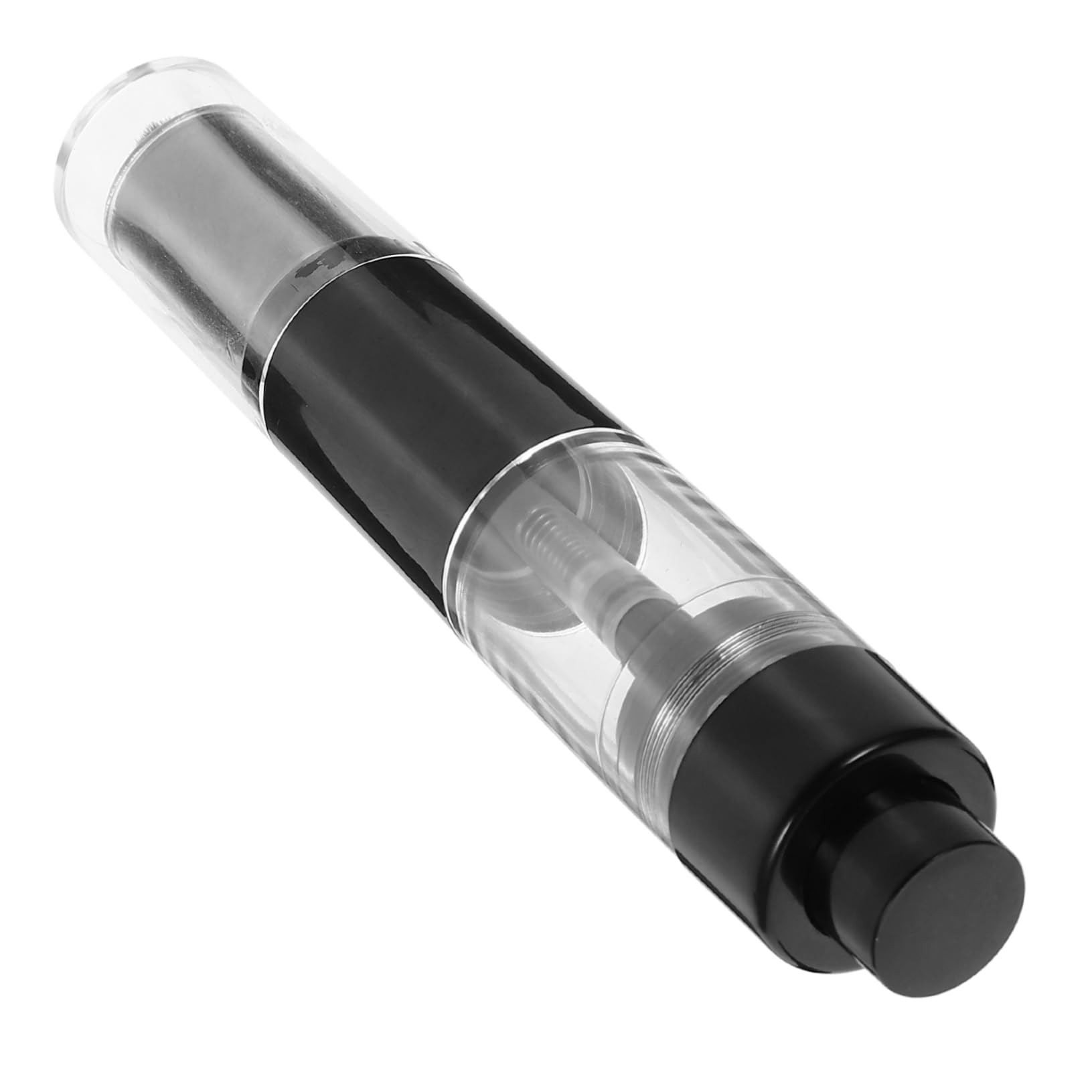 VICASKY Press-type Makeup Brush Applicator Refillable Brush Foundation Bottle Brush Foundation Brush Skin For Loose Blush Brush Face Make up Brush Spray Tinted Plastic Black