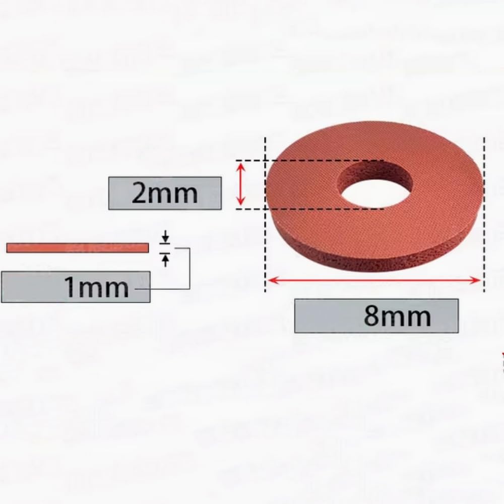 10 szt. uszczelek z pianki silikonowej odpornej na wysokie temperatury – amortyzujący pierścień uszczelniający do rur i połączeń(3x18x2mm)