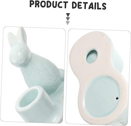 Miniatura 5 de Alipis Candelabro de conejo Centro de mesa Conejito Portavelas Candelabro Plato de vela de Pascua Candelabro de Pascua Decoración de la Boda