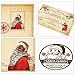 25Pcs Christmas Vintage Official Letters Certificates from Black Santa Claus Set Include 5Pcs Retro Writing Letter 5Pcs Nice List Certificate 5 Envelopes 10 Stickers for Party Favors