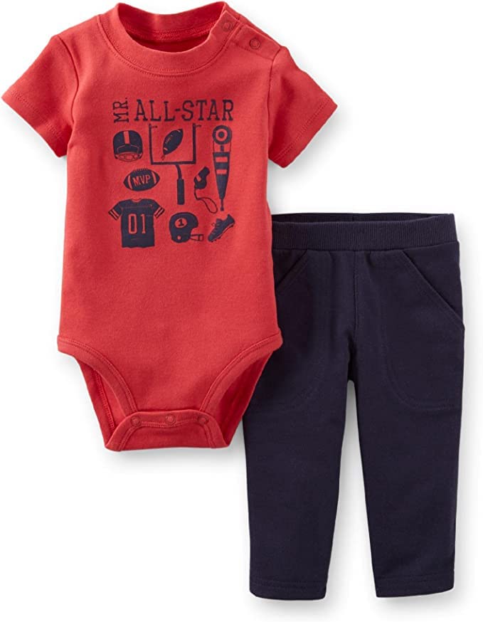 Ensemble 2 pièces layette Carter's pour bébé garçon look All Star en coton doux