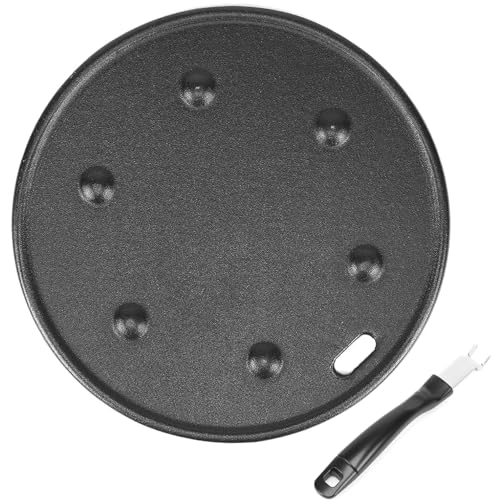 Heat Diffuser-Duty Cast Iron Heat Diffuser for Gas Stove Matt Enamel Flame Tamer Simmer Plate With Removable Handle for Kitchen Even Heat & Temperature Control