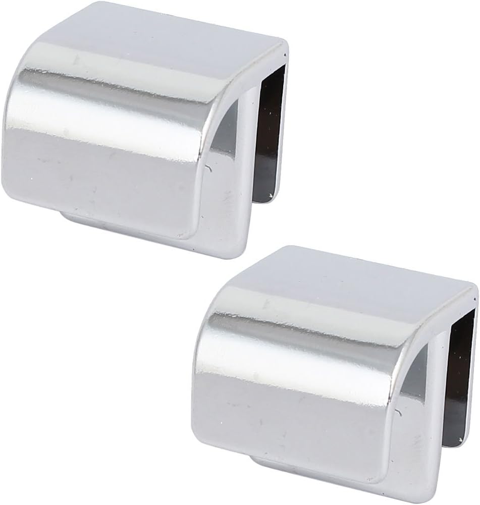 Sourcingmap Furniture Cabinet Glass Door 3mm-5mm Thickness Metal Knobs Handle 2pcs, Silver
