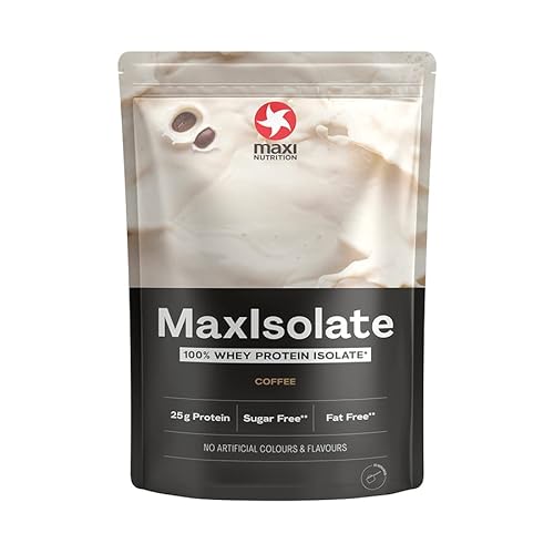 MaxiNutrition 100% Whey Premium-Proteinisolat Coffee 1KG, 84% Eiweiß, ohne künstliche Aromen, Eiweißpulver aus 100% Molke, 33 Protein-Shakes à 25g Eiweiß, low carb, low sugar , inkl. Vitamin B6 Cover