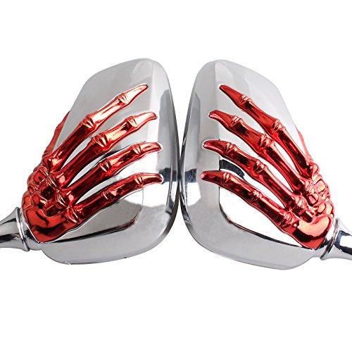 Heart Horse Universal 7/8" Bar End Rear Mirrors Moto Motorcycle Motorbike Scooters Rearview Mirror Side View Mirrors(Red) #TOP2