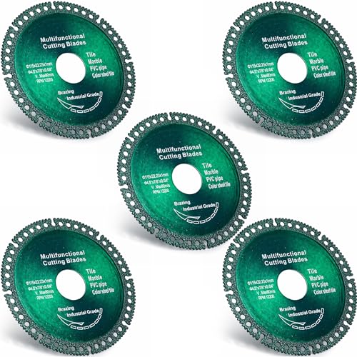 Taoskai 5 Pack 4.5 Inch Indestructible Disc for Grinder, Indestructible Disc 2.0 for Angle Grinder 7/8''-Cut Everything in Seconds, Cutting Discs for Smooth Cutting, Chamfering, Grinding Materials -  TKL03