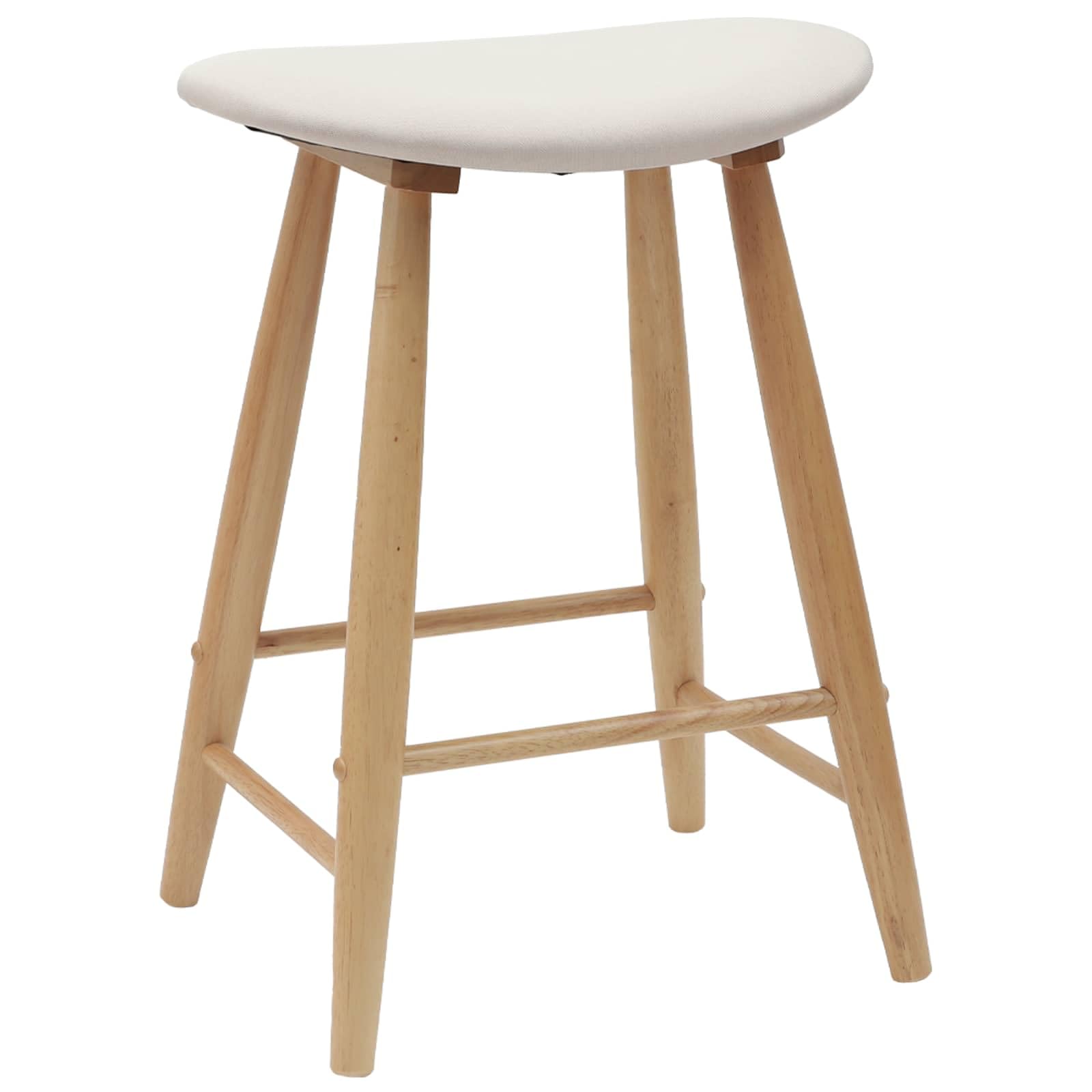 Set di 2 sedie da pranzo in legno massiccio naturale, 46 x 37 x