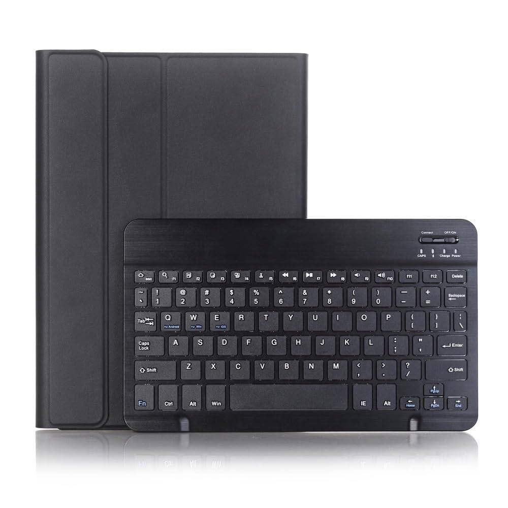 JiuRui Tablettes Accessoires, Clavier détachable, étui de Protection en Cuir Compatible avec iPad Pro 11 Pouces 2024(Rose)