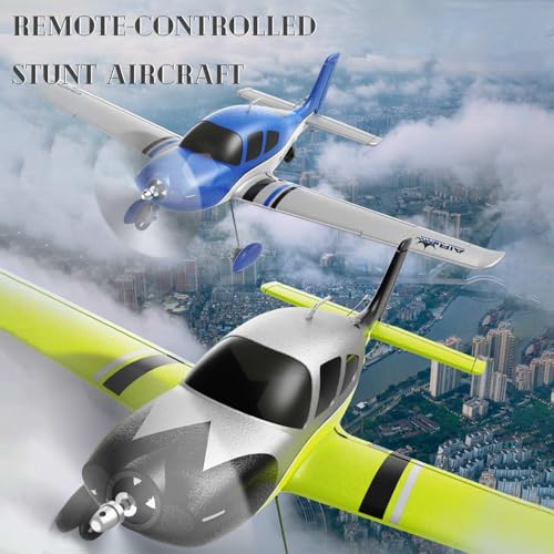 Image of QIDI 580 5-Channel Off-Road Aircraft 3D RC Plane One-Key Hanging Stunt Fixed Wing with Wind Resistant Flight Control for Beginner and Experienced Ready to Fly(Blue)