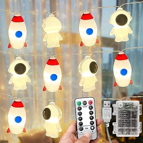 Amazon.com: AceList 20 LED Space String Lights, Magical Rocket and ...