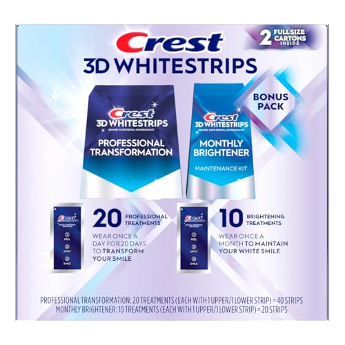 Crest 3D Whitestrips, 40 + 20 Strips
