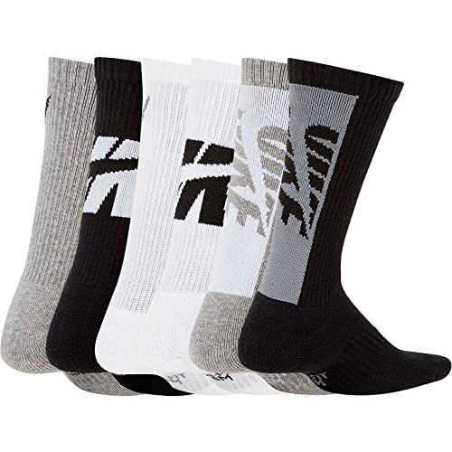 Nike Kids Everyday Cushioned Graphic Crew Socks (6 Pair)2