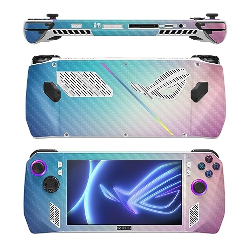 Image of MightySkins Carbon Fiber Skin Compatible with Asus ROG Ally - Vivid Fog | Protective, Durable Textured Carbon Fiber Finish | Easy to Apply, Remove, and Change Style