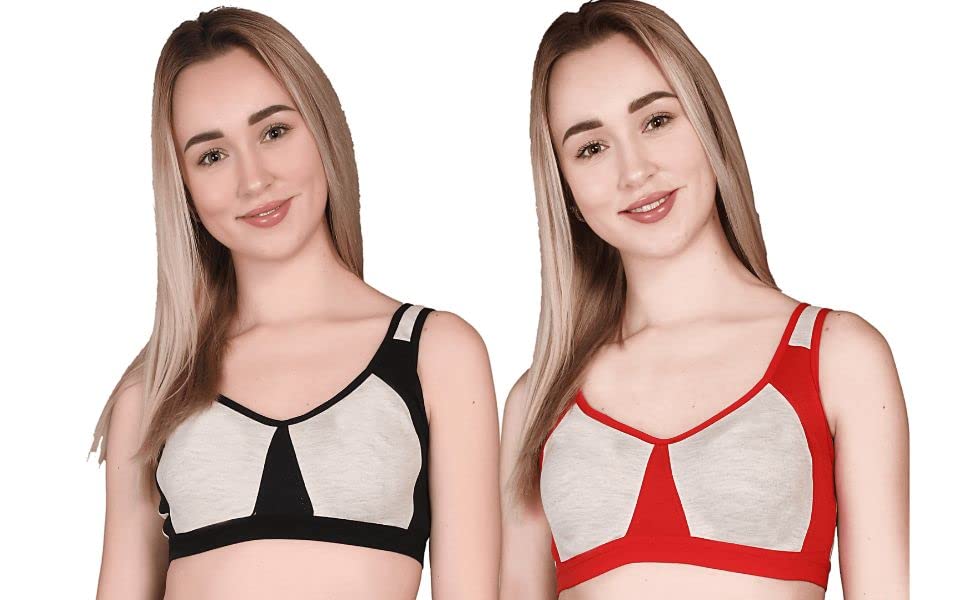 Image of MAD Venom Women'sAnd Girls Sports Non Padded Bra | Bras for Sports, Gym, Workout, Exercise, Yoga, Training Regular Bra |Full Coverage Casual Wear for Girls
