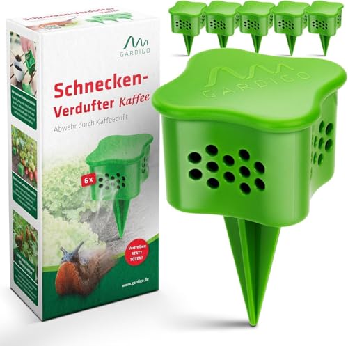 GARDIGO® 6 Unidades Anticaracoles y Babosas Biológico para Huerto con Aroma de Café - Remedios Naturales | Antilimacos y Caracoles sin Mata Caracoles | Antilimacos Ecologico | Caracoles Vivos