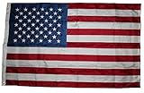 usa flagge bilder  USA Fahne mit 50 gestickte Sterne und genähte Streifen, Wetterfeste Flagge, US Flag, 90x150 cm