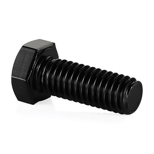 Miniatura 2 de Tornillos hexagonales de cabeza hexagonal de 14-20 x 34 pulgadas, acabado negro 18-8, rosca gruesa UNC totalmente roscada, 20 unidades