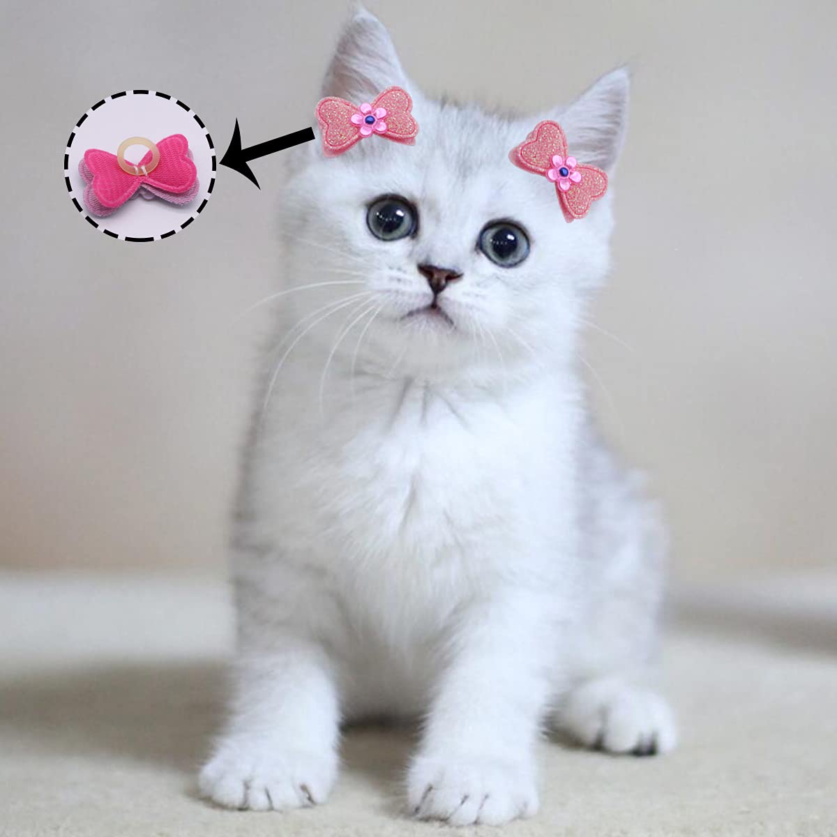 Amazon | FZBNSRKO 40個 犬の頭 フラワーボウジュエリー ペット