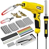 Allturn Plastic Welder,Plastic Welding Kit 3 in 1,Plastic Repair Welder Kit,1000pcs Plastic Welding Staples,Plastic Welding Rods Kit,Repair for Most Thermoset Plastics,Yellow