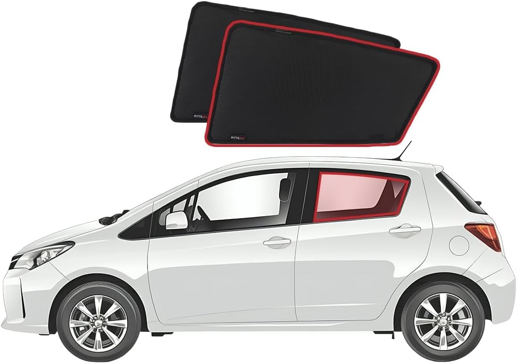 Snap Shades for Toyota Yaris/Vitz Hatchback 3rd Generation Car Rear Window Shades (XP130; 2010-2019)
