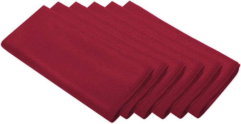 Surmente 20Inch Burgundy Cloth Napkin Set of 12, Dinner Napkins for Wedding
