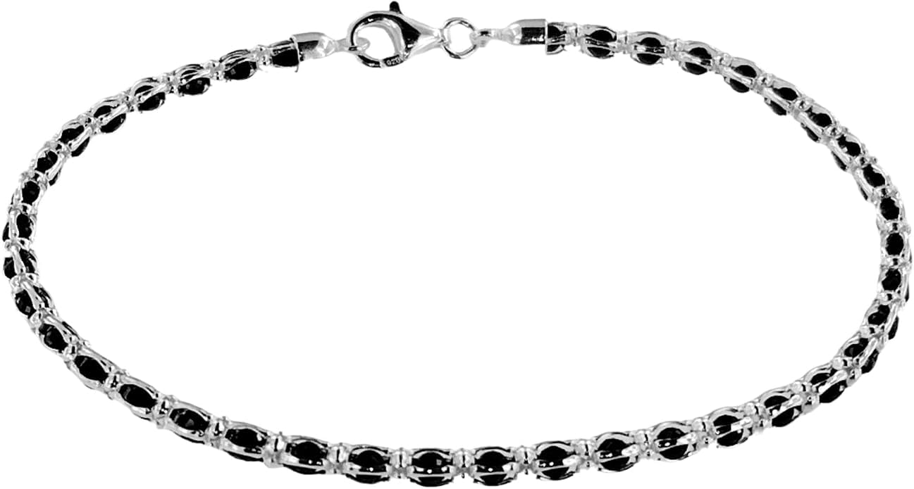 QUADRI - Armband Damen und Herren Silber 925 - mit Zirkonia - Made in Italy