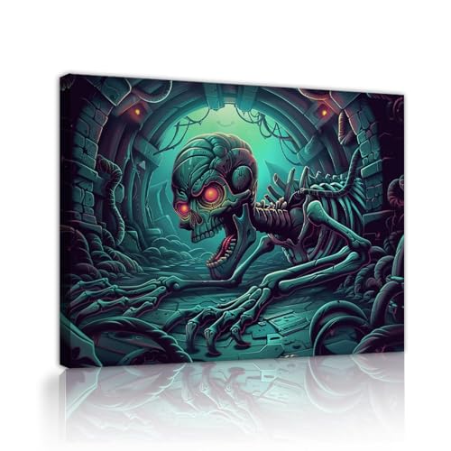 Peinture art mural gothique pour masquer un mur vide avec style