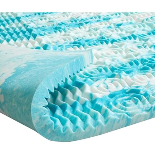 Mattress Topper Full - 2 Inch Gel Memory Foam Mattress Topper Full Size for Back Pain, CertiPUR-US Certified, Blue