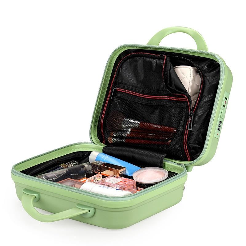 Vanity Case for Women Hard Shell Cosmetic Travel Bag| Portable Makeup Organizer Box| Waterproof & Lightweight Beauty Storage Case with Handle for Travel (Asorted Colour)-image-0