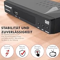 PremiumX Satelliten-Receiver HD 520SE FTA Digital SAT TV Receiver DVB-S2 FullHD HDMI SCART 2X USB Multimedia-Player, Astra Hotbird vorprogrammiert – Ansicht 3