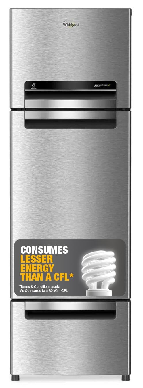 Whirlpool 235 L Frost Free Triple-Door Refrigerator (FP 253D PROTTON ROY RADIANT STEEL(Z) Double Door Refrigerator space)