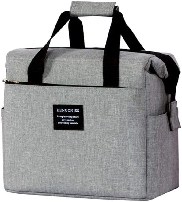 Lunch Bag, Insulated Cooler Bag Picnic Bag Box Large Meal Prep Tote Handbag Storage for Outdoor Camping/Travel/Beach