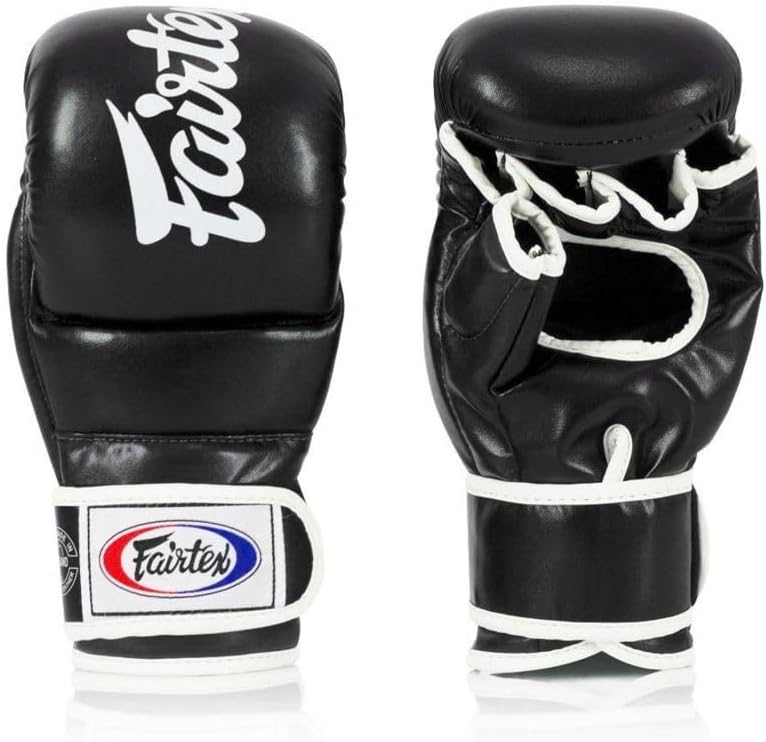 Miniatura 2 de Fairtex FGV18 Muay Thai Guantes de boxeo para hombres, mujeres y niños Guantes de artes marciales Hechos de cuero de alta calidad, peso ligero y