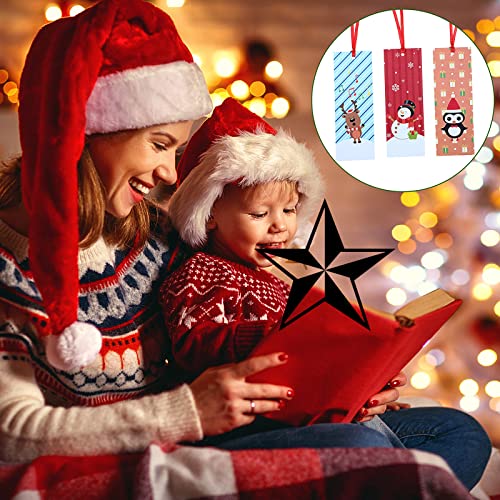 Christmas Holiday Bookmarks Christmas Character Bookmarks With Santa Snowman Reindeer Christmas Tree Design For Xmas Gifts Party Favors (60 Pieces) #TOP5