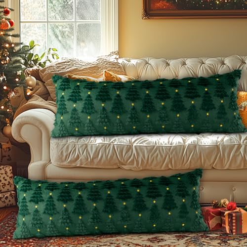 Lanpn 2 Stück 40x80cm Kissenbezüge Weihnachten, Weihnachtsdeko...