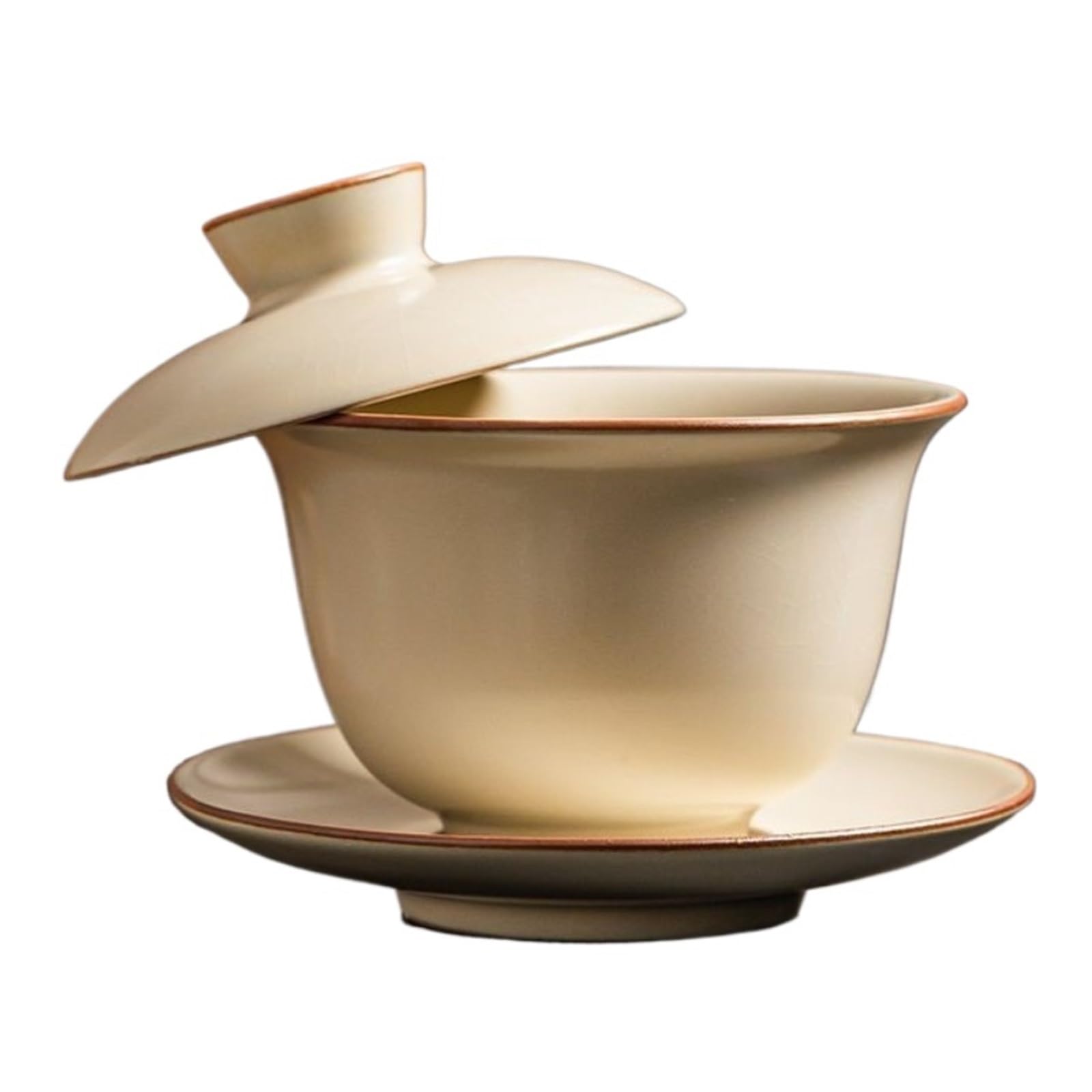 Tazón de té chino con tapa, azul y blanco, for té Gongfu, 1 ud.