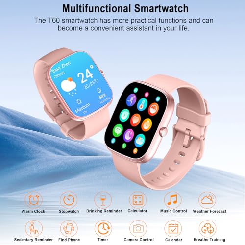 Image of Smart Watch for Women (Answer /Make Call), 1.91 inchHD Smartwatch with Heart Rate /Sleep Monitor /Pedometer /Calories, 2026 Fitness Watch 110+ Sport Modes IP68 Waterproof Activity Tracker for Android iOS Pink