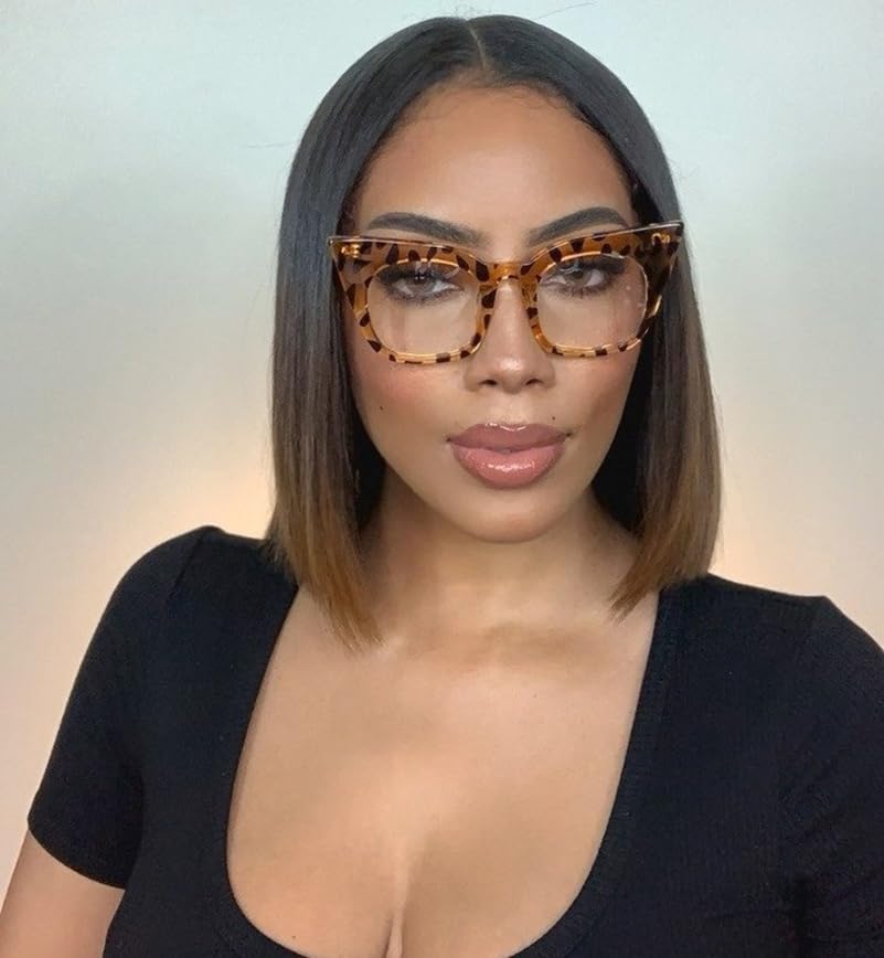 Image of VOOGLAM Cateye Blue Light Glasses for Women Anti Eyestrain Dry Eyes Computer Phone TV Eyewear