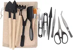 Mini Kit De Ferramentas Jardinagem Suculentas Bonsai Mudas Cactos Pequenos Vasos Horta Poda 13 Peças