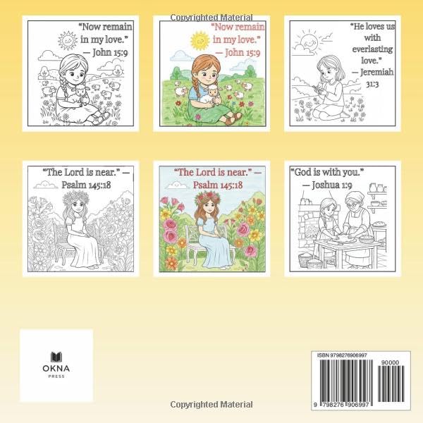 Bible Verse Coloring Book for Girls: +50 Unique Christian Bible Coloring Images for Kids with Short & Full Verses | 8.5x8.5 (Growing in Faith: Bible Verse Coloring Series) image 3