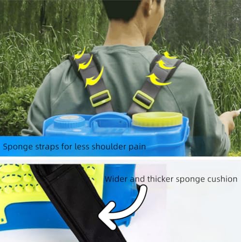 Image of 2 Pairs Backpack Sprayer Replacement Straps, Black Sprayer Shoulder Strap Adjustable Thickened Sponge Backpack Sprayer Shoulder Strap