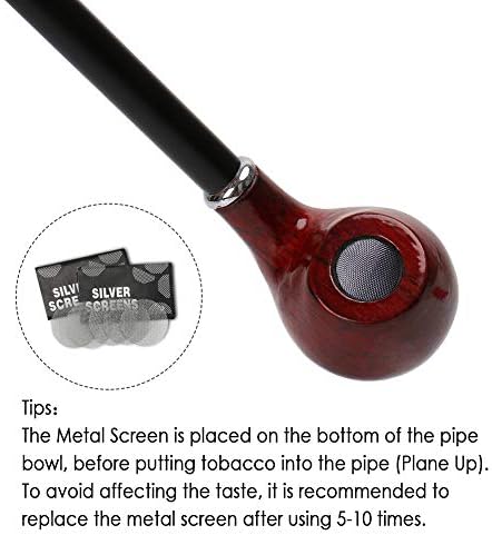 Long Smoking Pipes - Churchwarden Smoking Pipe with 3 - in - 1 Pipe Scraper, Pipe Reamer & Other Smoking Accessories in Gift Smoking Box (Red)
