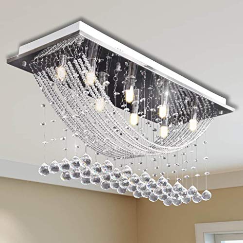 Lampada da soffitto bianca con Perline cristalli